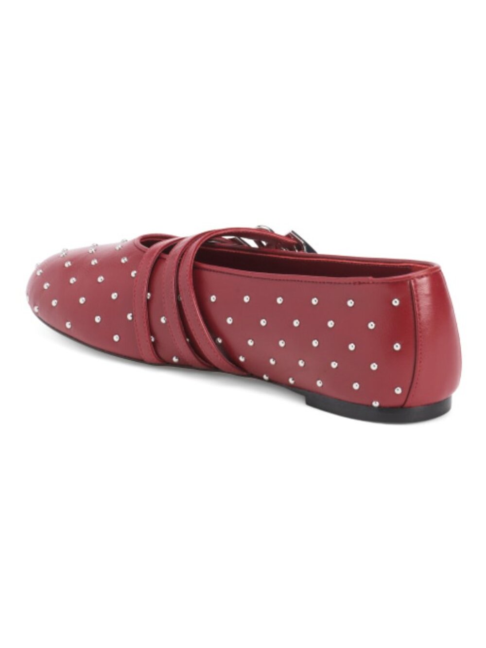 STUART WEITZMAN Made In Spain Leather So Studded Mary Jane Ballet Flats - Picture 2 of 4